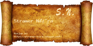 Stramer Nóra névjegykártya